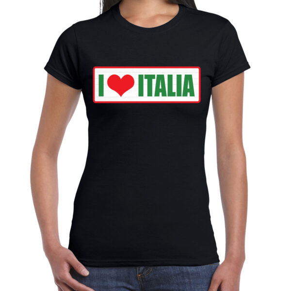 I love Italia / Italie landen t-shirt zwart dames