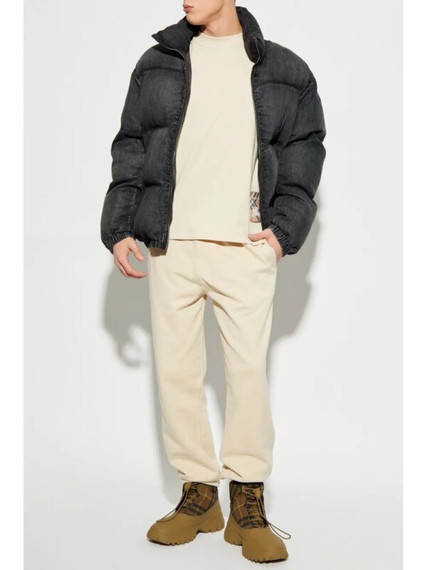 Burberry Check Label katoenen trainingsbroek - Beige