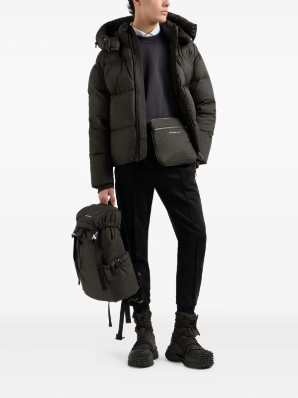 Emporio Armani Sweater met geborduurd logo en ronde hals - Grijs