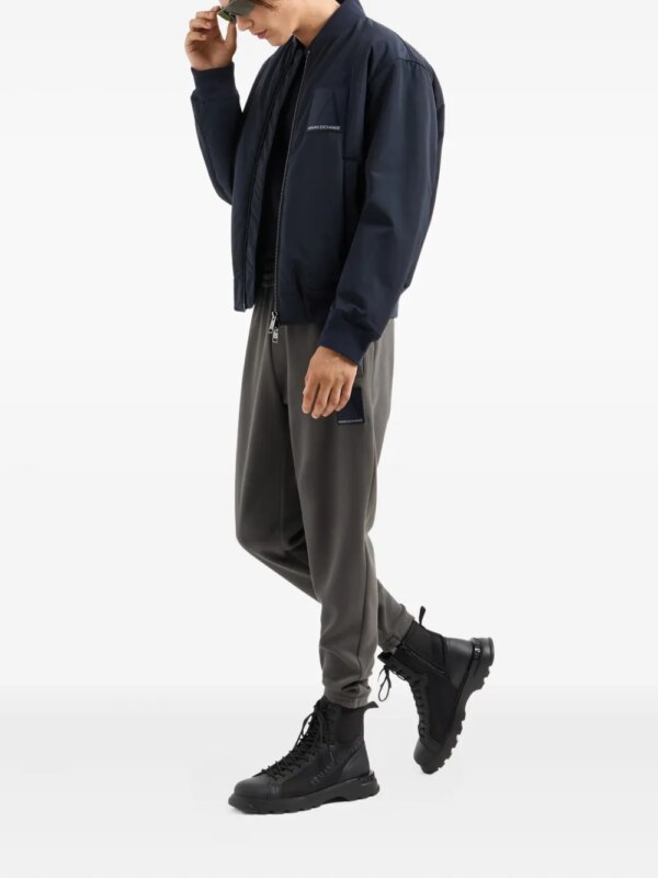 Armani Exchange Bomberjack met logopatch - Blauw