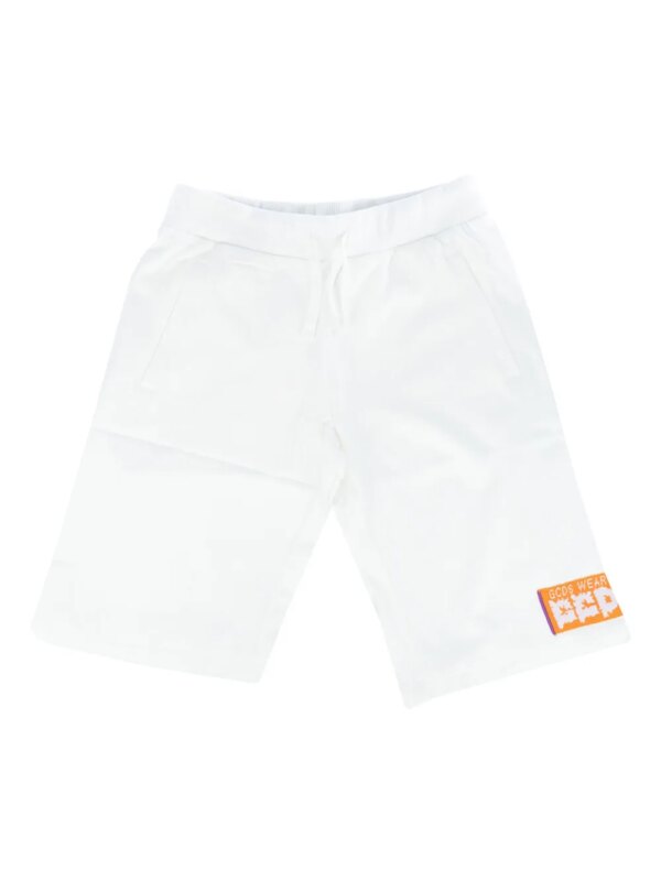 GCDS short de sport à logo appliqué - Blanc