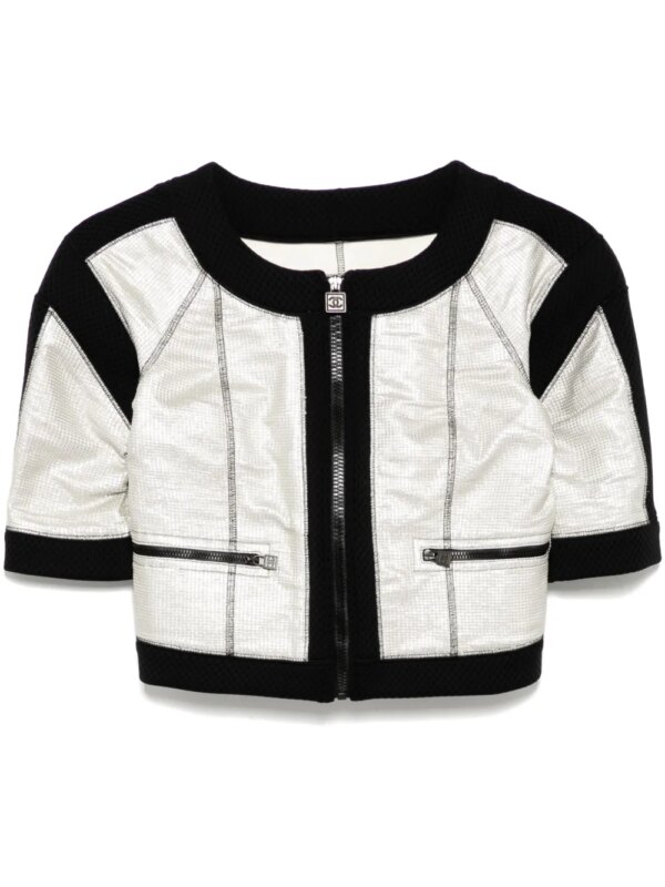 CHANEL Pre-Owned veste sport line (2007) - Argent