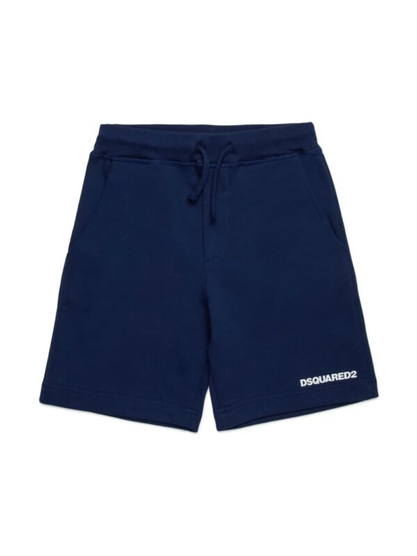 DSQUARED2 KIDS short de sport à logo imprimé - Bleu