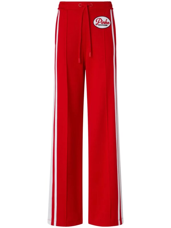 PINKO short de sport à logo appliqué - Rouge