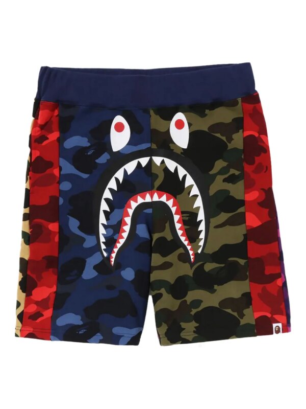 A BATHING APE® short de sport Crazy Camo à imprimé graphique - Bleu