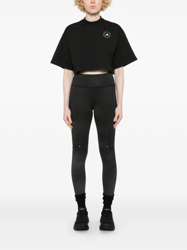 adidas by Stella McCartney Cropped T-shirt - Zwart