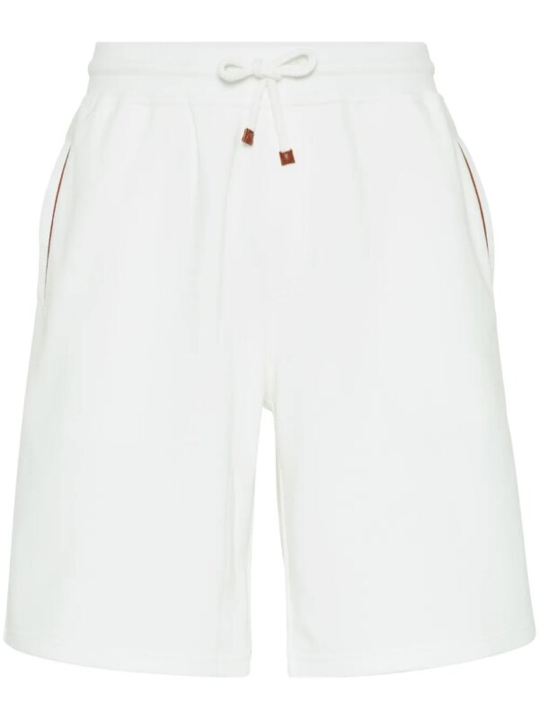 Brunello Cucinelli short à lien de resserrage - Blanc