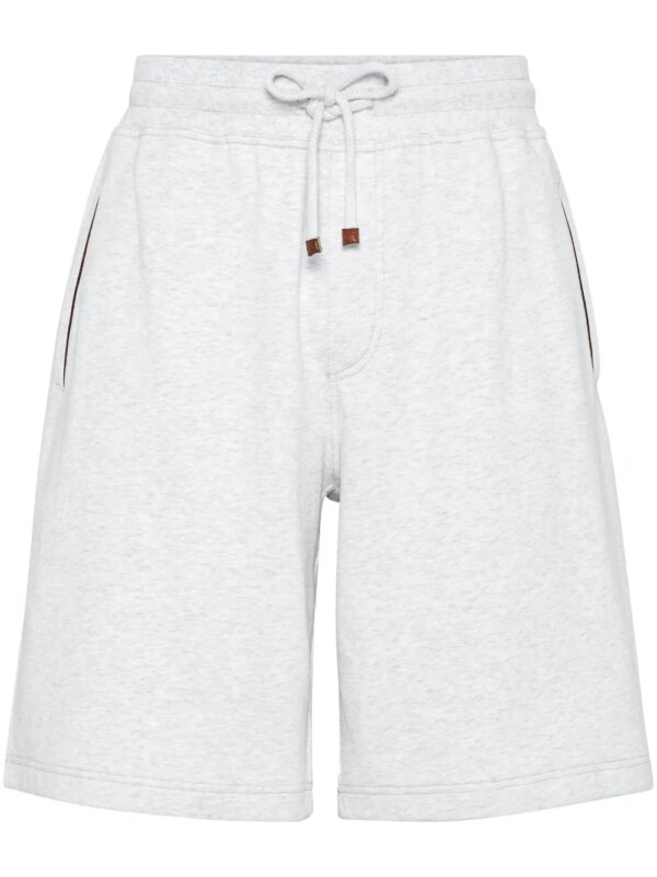 Brunello Cucinelli short à lien de resserrage - Gris