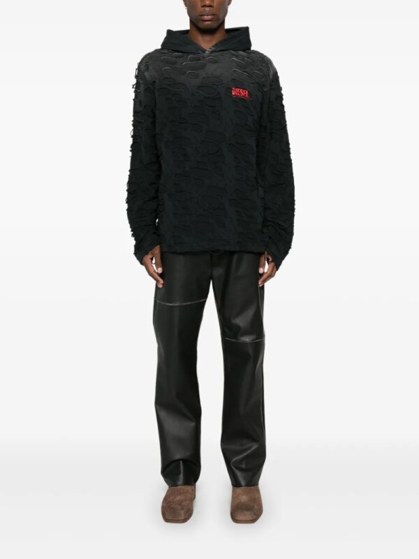 Diesel T-Crane hoodie - Zwart