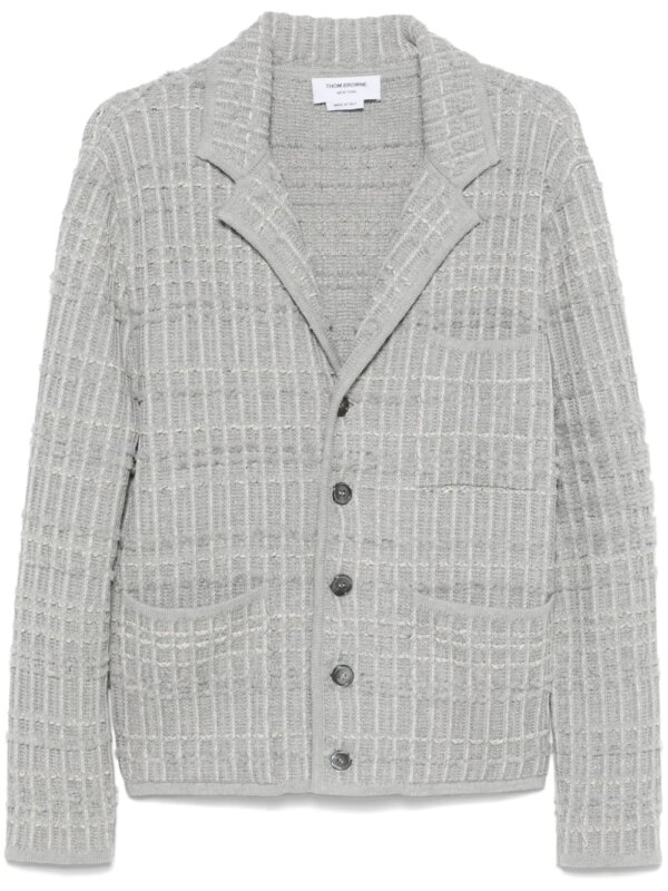 Thom Browne manteau Shrunken Sack Sport - Gris