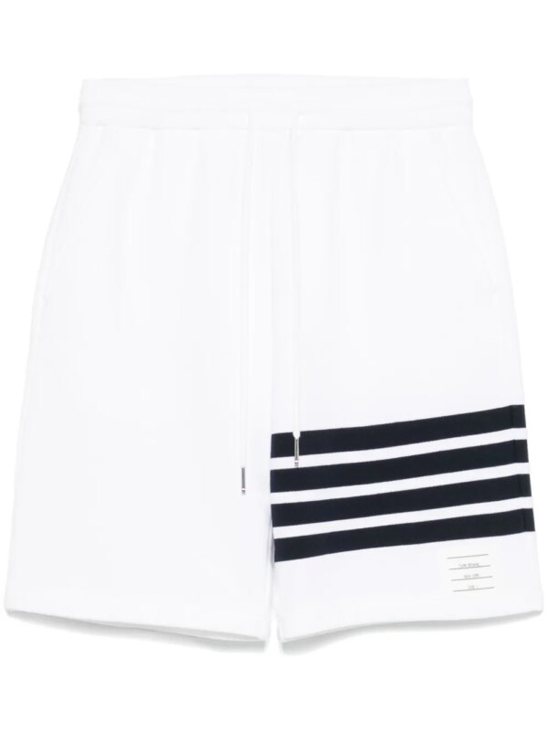 Thom Browne short de sport à détails 4 bandes signature - Blanc