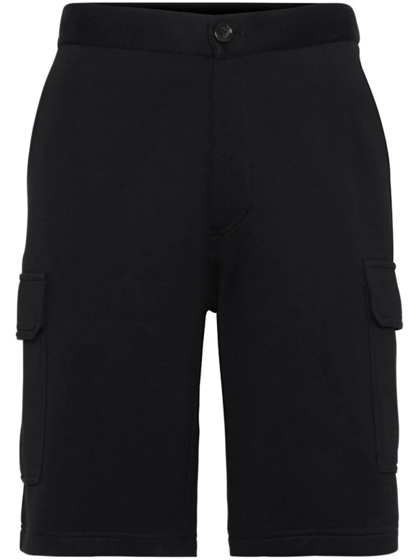 Brunello Cucinelli bermuda en tissu éponge - Noir