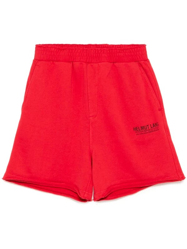 Helmut Lang short à imprimé graphique - Rouge