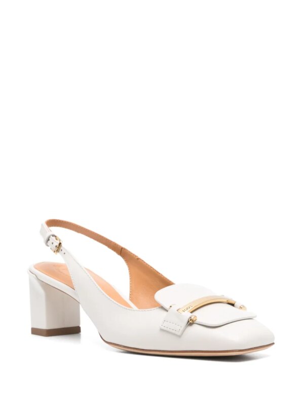 Tod's 50 mm Leren slingback pumps - Wit