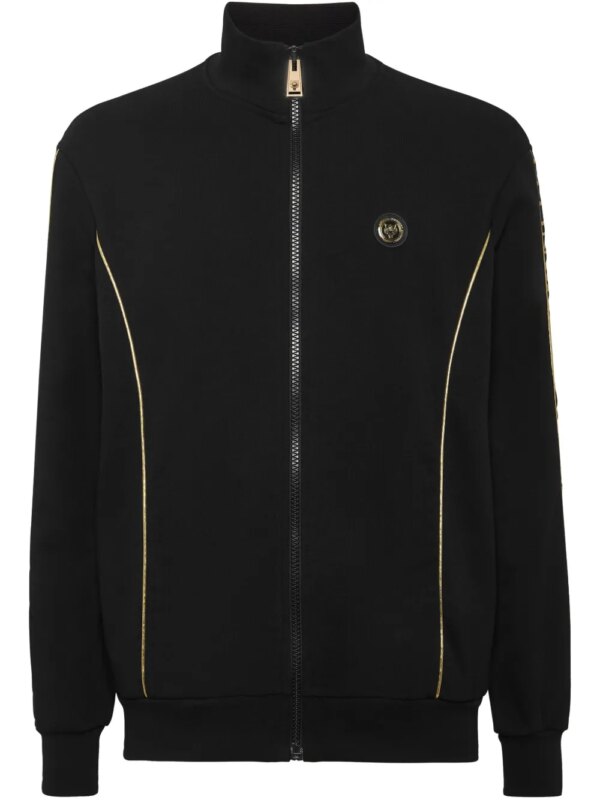 Plein Sport sweat à effet métallisé - Noir