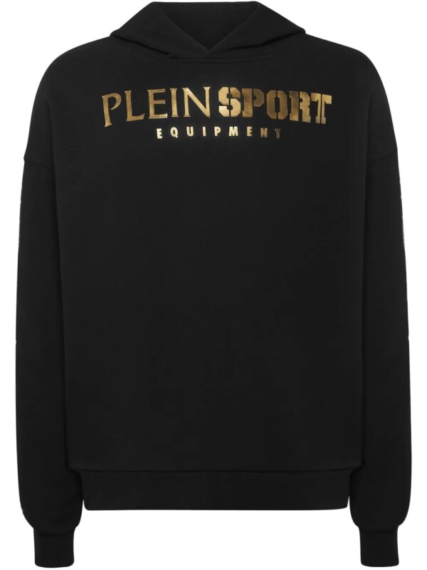 Plein Sport hoodie à logo métallisé - Noir