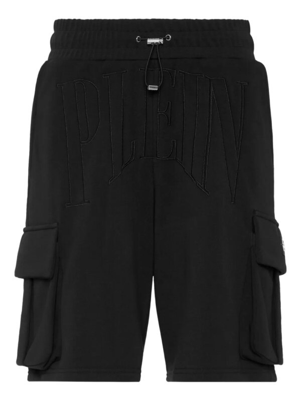 Philipp Plein short de sport à logo - Noir