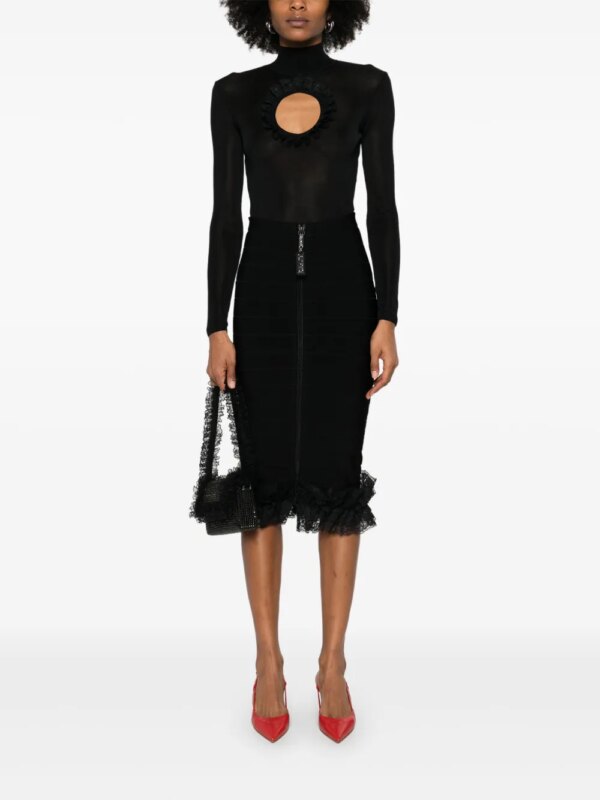 Self-Portrait Body met uitgesneden detail - Zwart