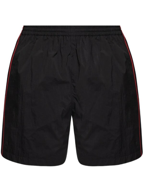 Balenciaga short de sport à broderies - Noir