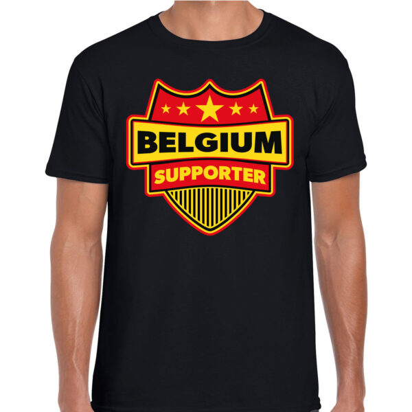 Belgie / Belgium supporter t-shirt zwart voor heren
