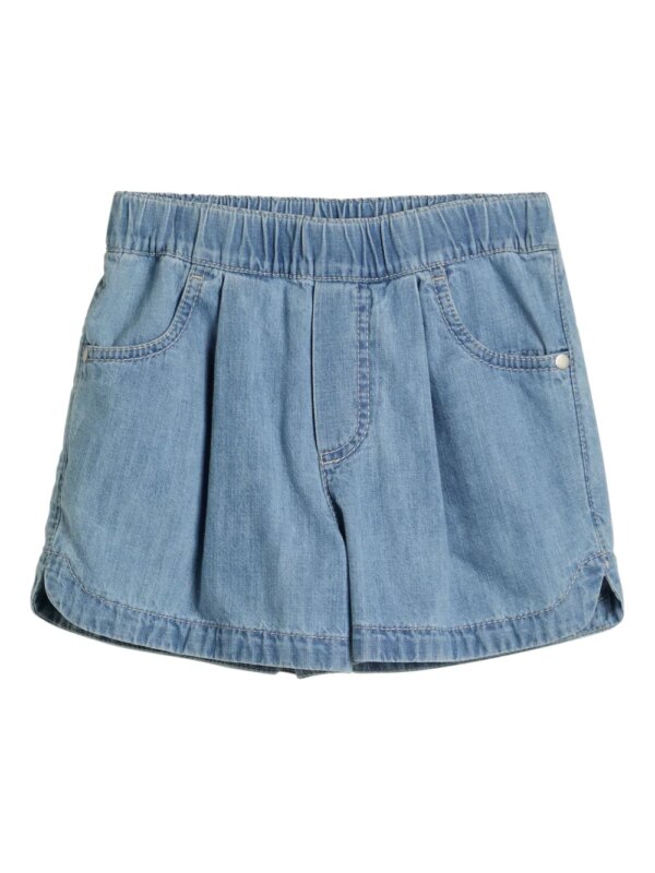 Brunello Cucinelli Kids short de sport en jean - Bleu