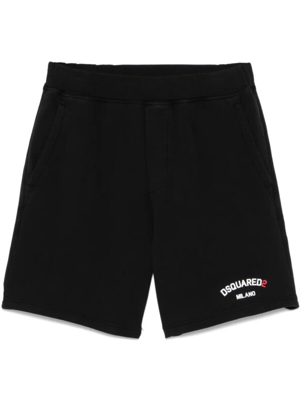 DSQUARED2 short à logo en relief - Noir