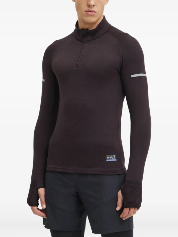 Ea7 Emporio Armani haut à logo imprimé - Noir