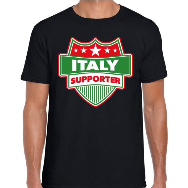 Italie / Italy supporter t-shirt zwart voor heren