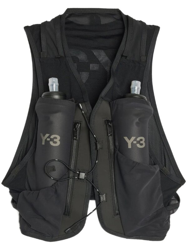 Y-3 gilet de course à logo imprimé - Noir