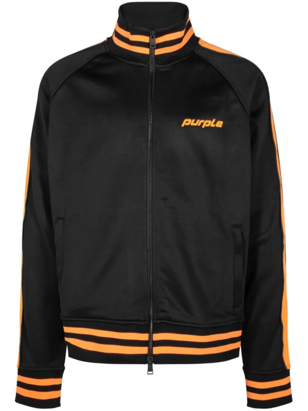Purple Brand veste de sport à logo imprimé - Noir