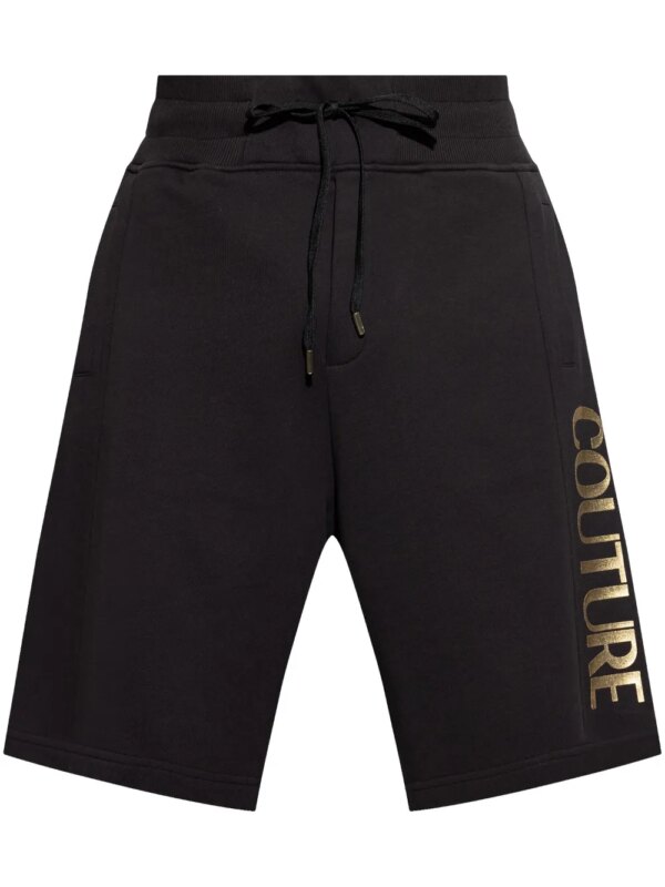 Versace Jeans Couture short à logo imprimé - Noir