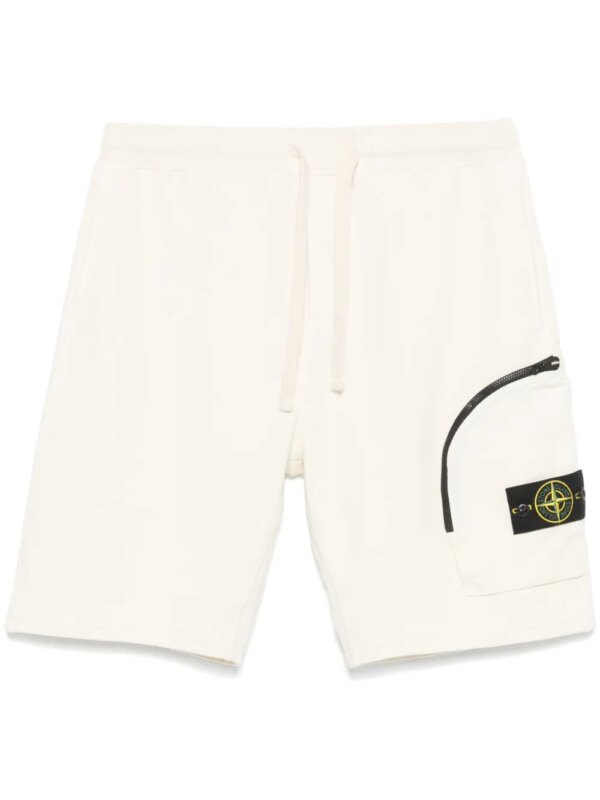 Stone Island short de sport à patch Compass - Tons neutres