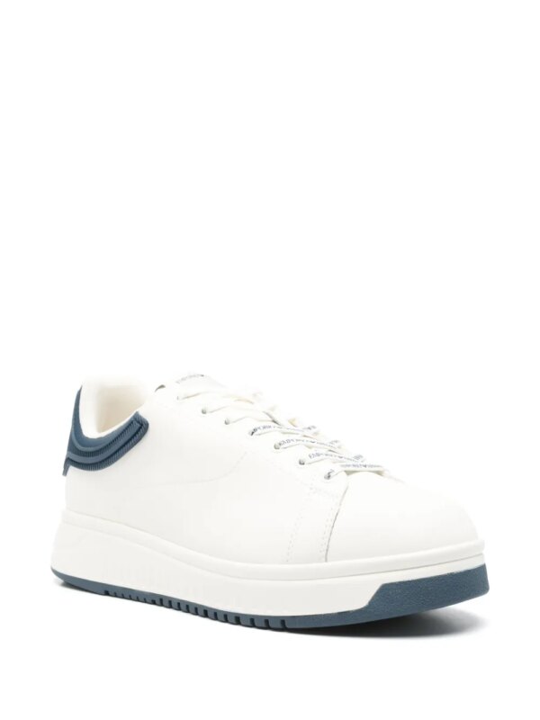 Emporio Armani Leren sneakers - Wit
