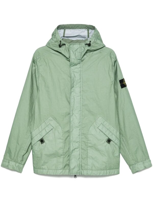 Stone Island manteau à effet froissé - Vert