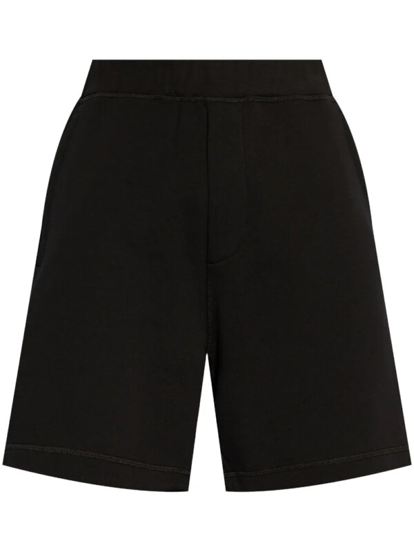 DSQUARED2 short à logo brodé - Noir
