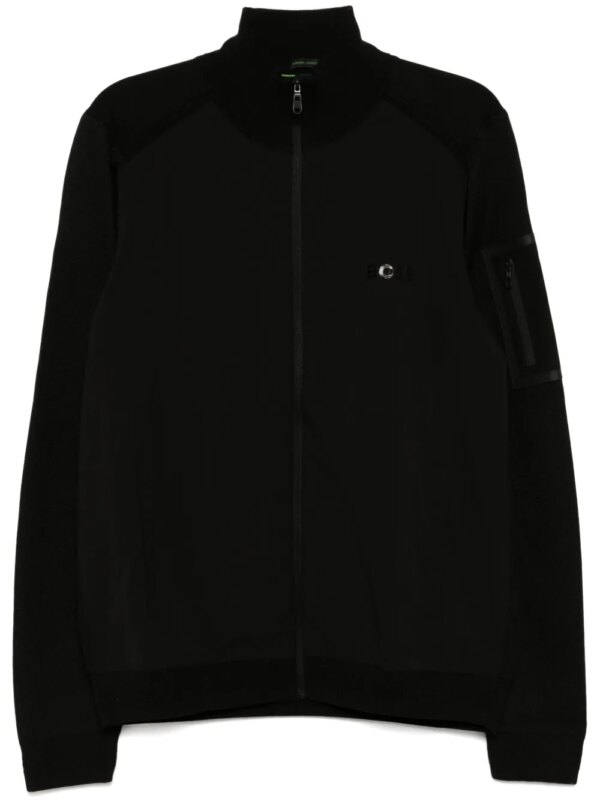 BOSS veste à logo imprimé - Noir