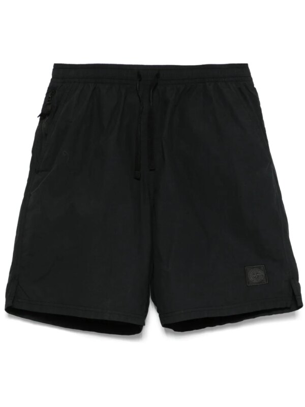Stone Island short de sport à patch logo - Noir