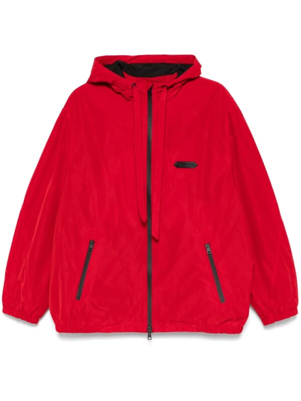 Lanvin coupe-vent à patch logo - Rouge