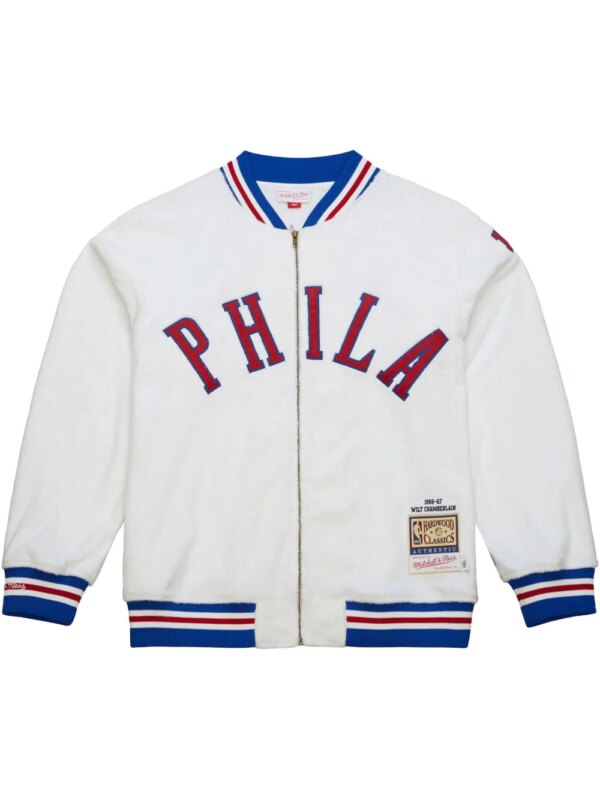 Mitchell & Ness veste NBA 76ers 1966 Wilt Chamberlain 'Philadelphia 76ers' - Blanc