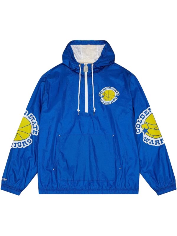 Mitchell & Ness coupe-vent Golden State Warriors Team 2.0 - Bleu