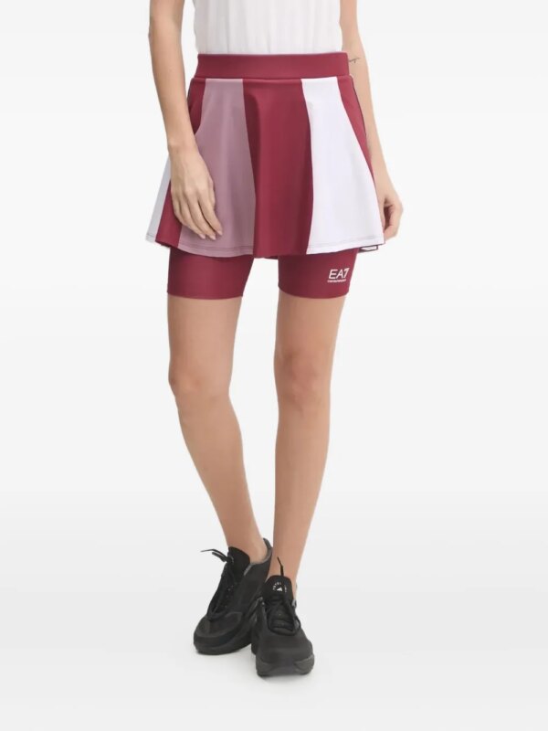 Ea7 Emporio Armani jupe-short à logo imprimé - Rouge