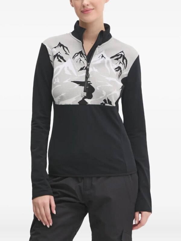 Ea7 Emporio Armani tunique à motif en jacquard - Noir