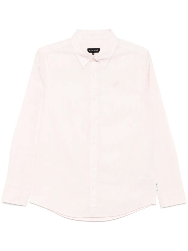 SPORT b. by agnès b. chemise rayée à motif dinosaure brodé - Rose