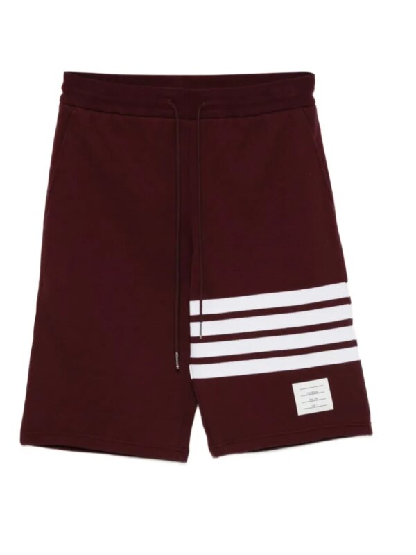 Thom Browne short de sport à patch logo - Rouge