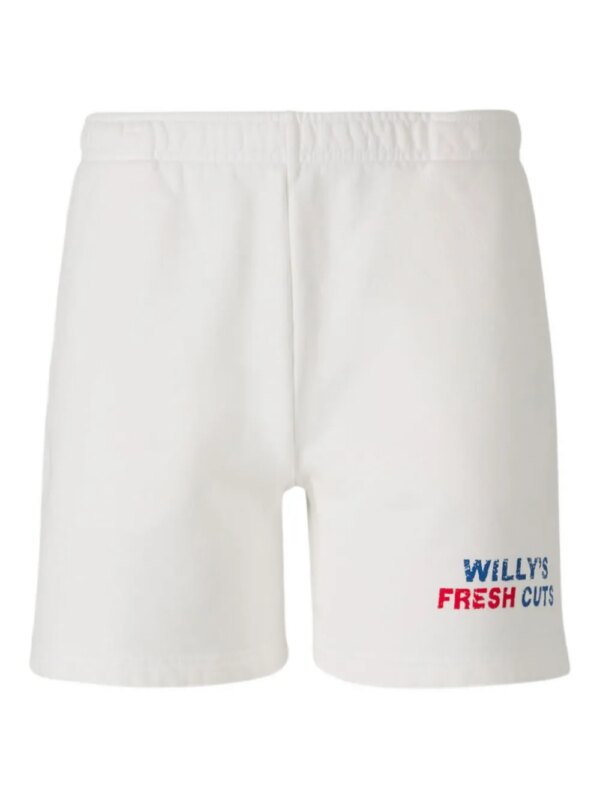 Willy Chavarria short à logo imprimé - Blanc