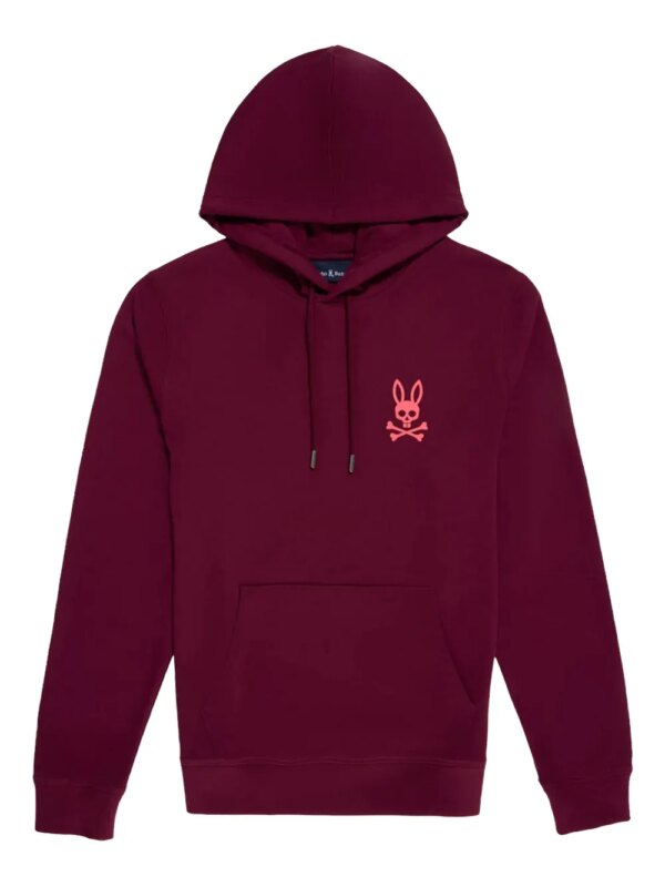 Psycho Bunny hoodie à logo brodé - Rouge