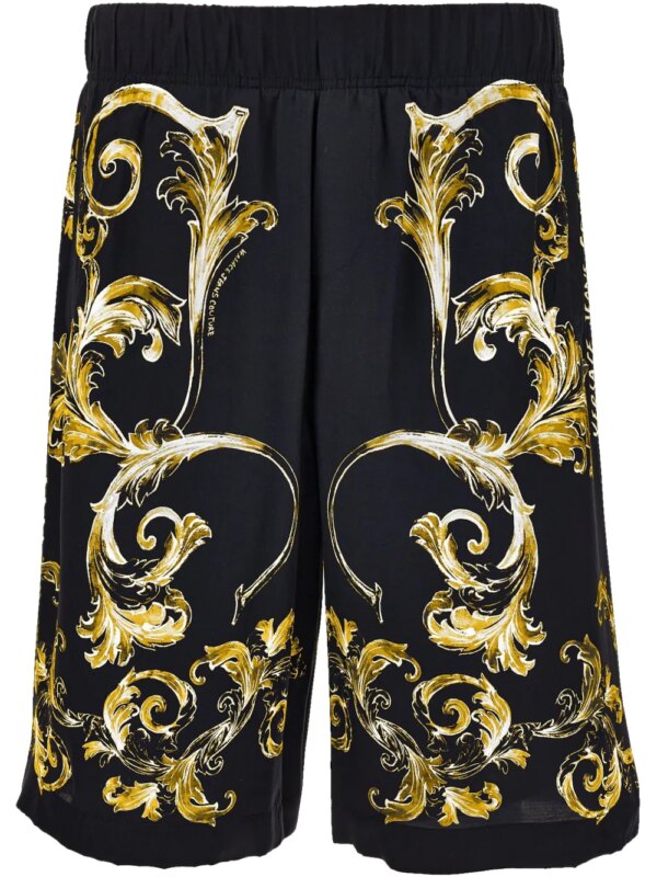 Versace Jeans Couture short à imprimé multicolore - Noir