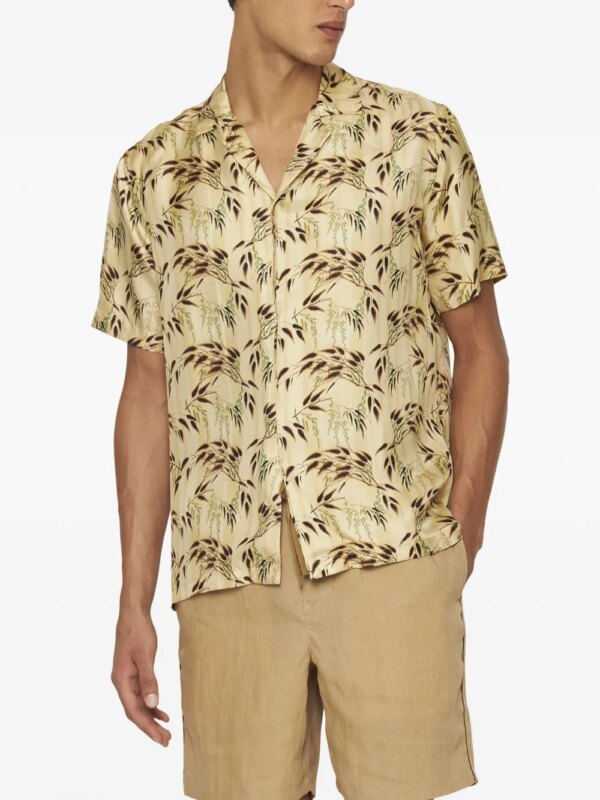 Orlebar Brown Maitan zijden overhemd - Beige