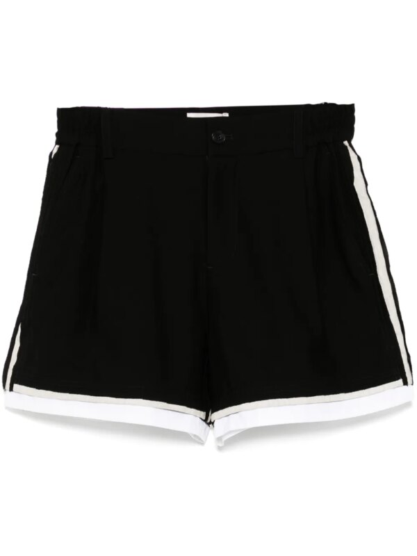 Feng Chen Wang short à poches fendues - Noir