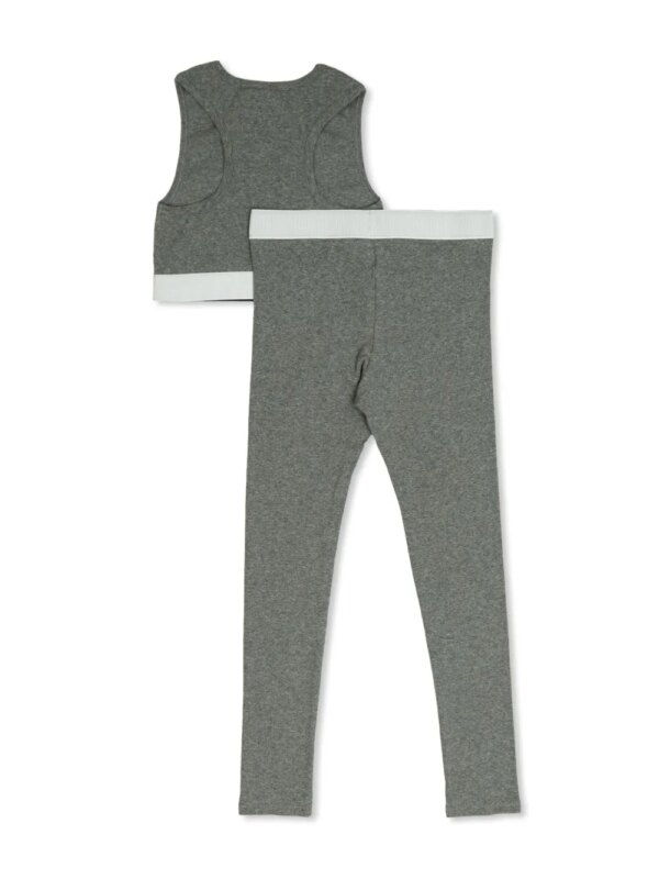 Versace Kids Sport-bh en legging met logoband - Grijs